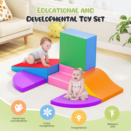 Lischwert Schloss-Set Kinder Riesenbausteine - 6 Teile Mehrfarbig