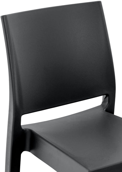 CLP Barhocker Maya 2er Set – Schwarz, Wetterfester Kunststoff