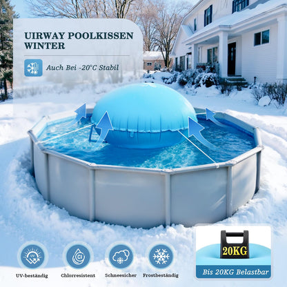 UIRWAY Poolkissen Winter XXL Rund 4m – Für Poolüberwinterung