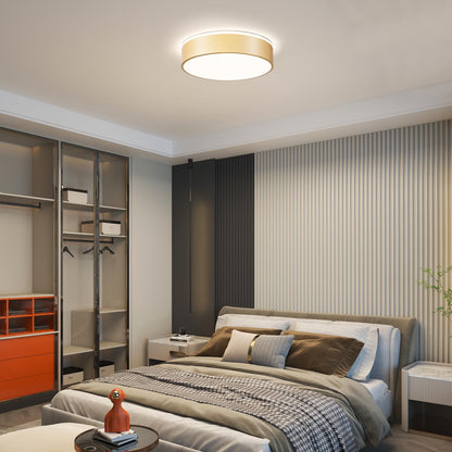 Vikaey moderne LED-Deckenleuchte Gold Metall Ø40cm – 4000K