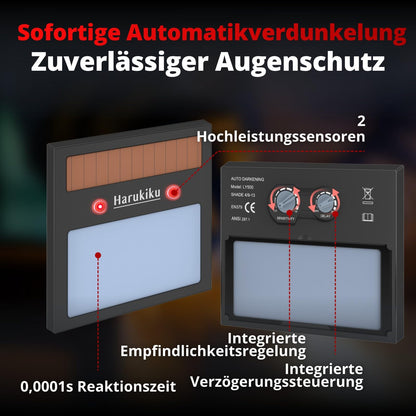 Harukiku LY500 Automatik-Schweisshelm True Color DIN 4/9-13