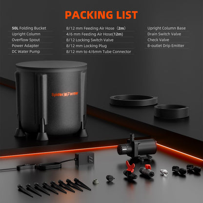 Spider Farmer Automatisches Bewässerungssystem 50 L mit 25W Pumpe
