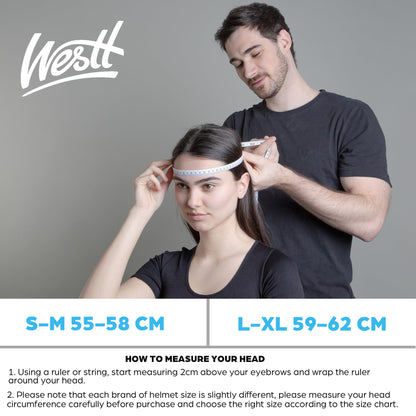 Westt Skaterhelm WN-001 mit Sonnenvisier für Damen und Herren