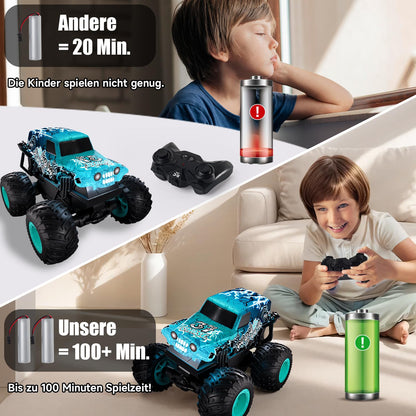 PENGBU RC Monstertruck ferngesteuert 1:20, 2,4 GHz, LED, blau