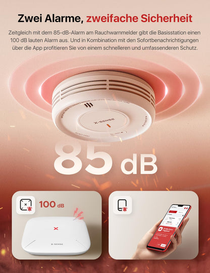 X-Sense Smart Rauchmelder WLAN XS0D-MR61 mit Basisstation SBS50