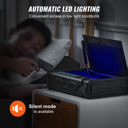 VEVOR Pistolentresor Fingerabdruck für 2 Pistolen tragbar