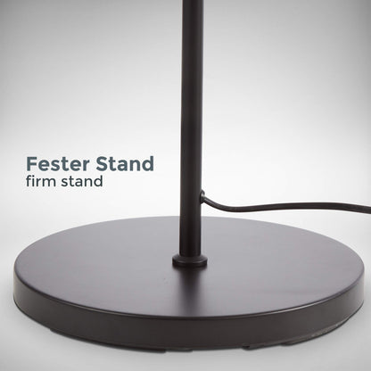 B.K.Licht Stehlampe Vintage Industrial schwenkbar – Schwarz-Gold