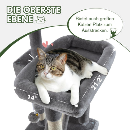 MUTICOR Kratzbaum 168cm Gross für Grosskatzen - Dunkelgrau