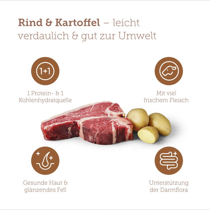 MERA Hundetrockenfutter Rind und Kartoffel - 12.5 kg