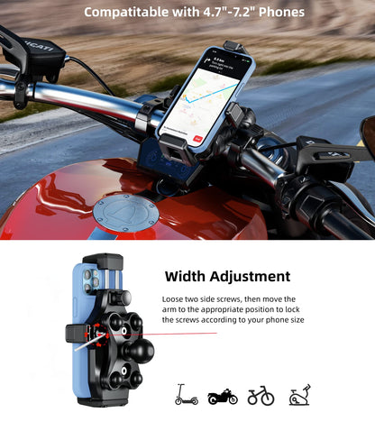 Kewig M25 Motorrad Handyhalterung mit Vibrationsdämpfer
