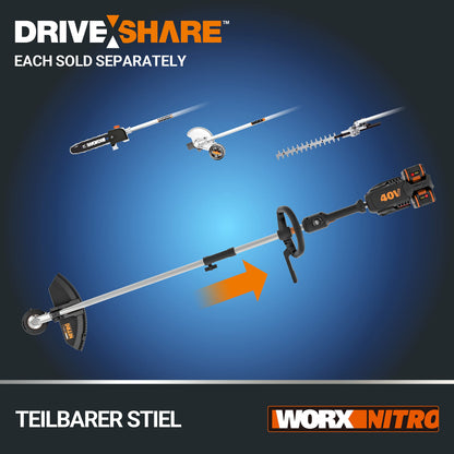 WORX Nitro WG186E.92 Akku Trimmer Freischneider 40V ohne Akku