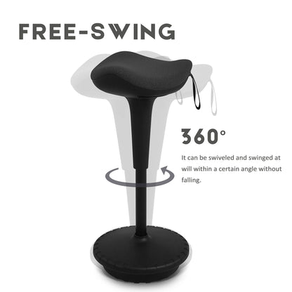 IWMH Ergonomischer Sitz-Steh-Hocker, hochverstellbar – Schwarz