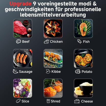 AAOBOSI Fleischwolf elektrisch MG102A mit Wurstfüller und Kibbeaufsatz