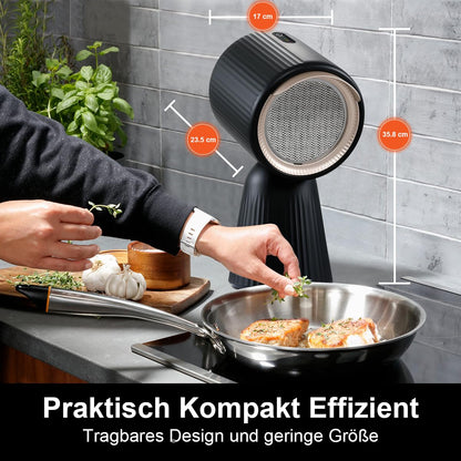 SNDOAS Mini Tisch Dunstabzug Umluft - Kohlefilter 180 m³/h