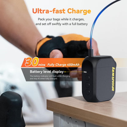 anoutway Tiny Pump AT1 PRO Elektrische Mini-Velopumpe mit Manometer