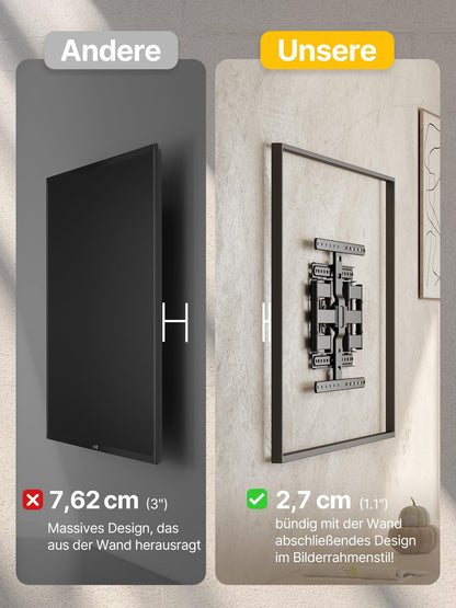 monTEK Ultra Slim TV Wandhalterung Schwenkbar 43-90 Zoll