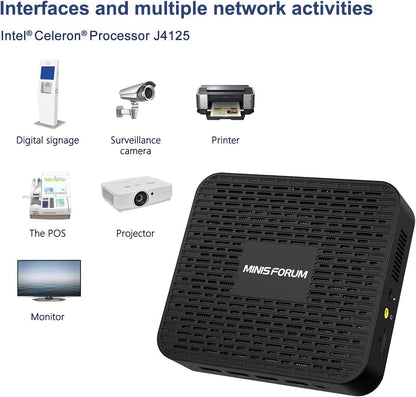 MINIS FORUM GK41 Mini-PC Celeron J4125 8GB/256GB