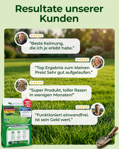 Natureflow Rasensamen schnellkeimend 10 kg für 400 m² Rasenfläche
