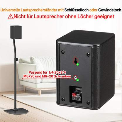 notiela Surround-Lautsprecherständer Paar, höhenverstellbar, Stahl