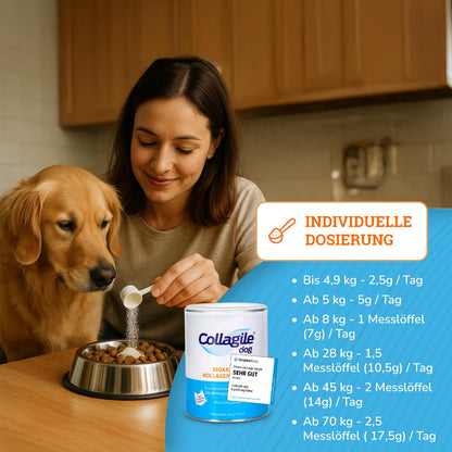 Collagile dog Gelenkpulver mit Kollagen für Hunde und Katzen, 3x 225 g
