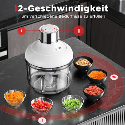 Bear Zerkleinerer QSJ-D03Q1 mit Glasbehältern 0,6 L und 2 L