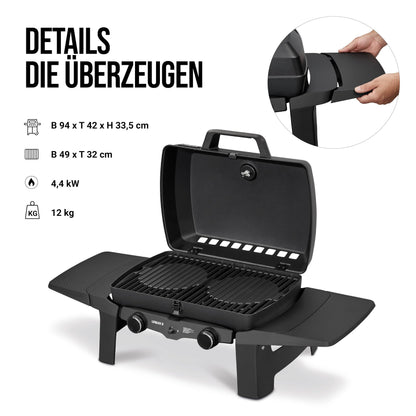 Enders Urban II Gasgrill Tischgrill – 2 Brenner, Thermometer