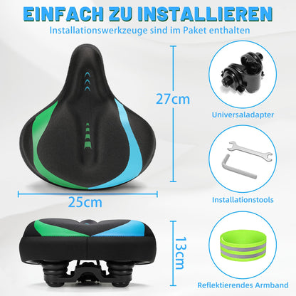 CDYWD Gelsattel extra breit, ergonomischer Fahrradsattel, universal