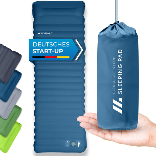 NORDMUT Isomatte Selbstaufblasend 10cm Camping – Blau