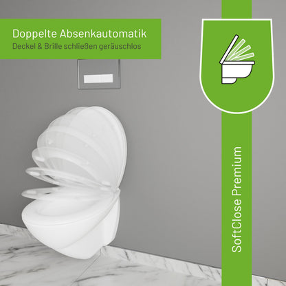 LUVETT WC-Sitz C210 Oval mit Absenkautomatik, Duroplast, abnehmbar