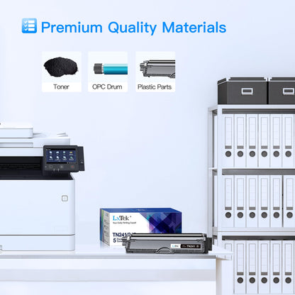 LxTek TN241 TN245 Toner kompatibel für Brother MFC-9332CDW, 5er-Pack