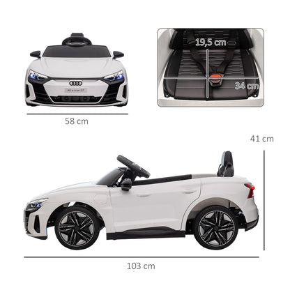 HOMCOM Audi RS e-tron GT Elektroauto weiss (3-5 J.) mit FB