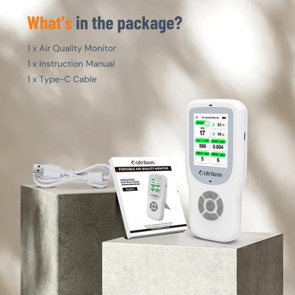 LifeBasis 10 in 1 Luftqualitätsdetektor Formaldehyd CO2