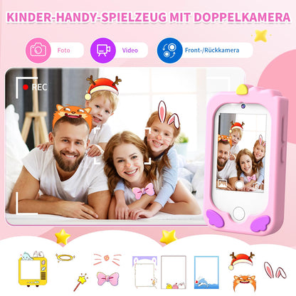 CHAKEYAKE Kinderkamera mit Dual-Kamera und 2,8-Zoll-Touchscreen
