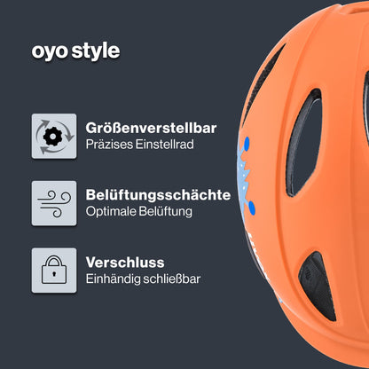 uvex OYO Style Kinder-Fahrradhelm Monster Papaya matt 50–54 cm