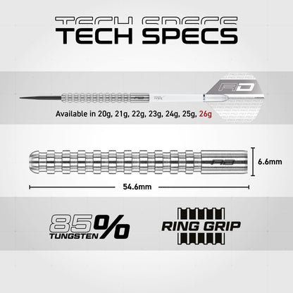 RED DRAGON Javelin Steeldarts 26 g – 85% Tungsten Dartpfeile Set