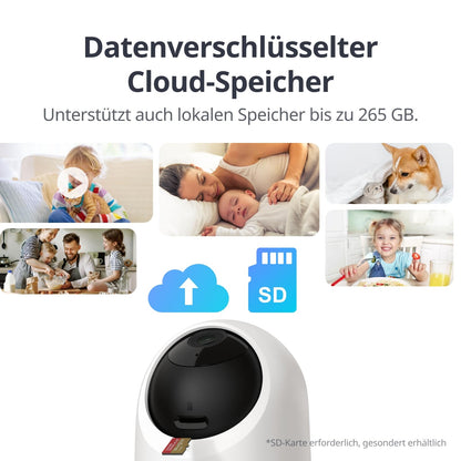 SwitchBot Pan/Tilt Cam Plus 3K WLAN Überwachungskamera für innen