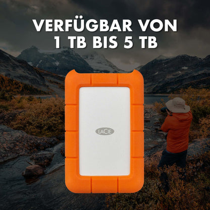 LaCie Rugged Mini 1TB tragbare externe Festplatte, 2.5 Zoll, USB-C
