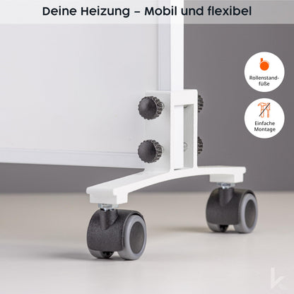 Könighaus Infrarotheizung Standgerät – 1000W mobil mit Thermostat
