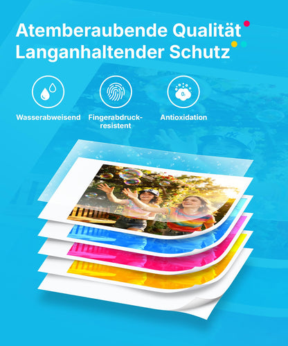 Liene Pearl N200 Pro Mini Fotodrucker mit 50 Fotos und 5 Farbbändern