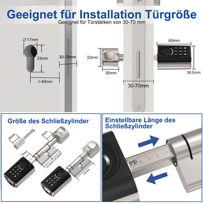 WELOCK ToucA51 Elektronisches Türschloss – Fingerabdruck Smart Lock