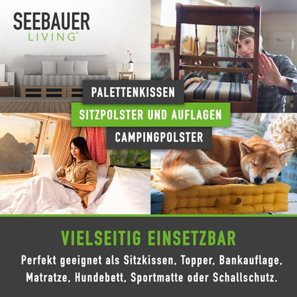 SEEBAUER living Schaumstoff RG 60/70 Polsterplatte - 160x40x5 cm