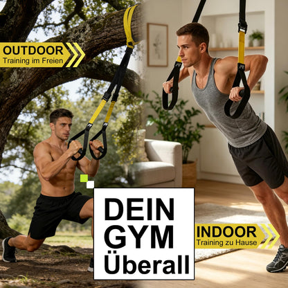 RHINOSPORT Schlingentrainer für Ganzkörpertraining, Gelb