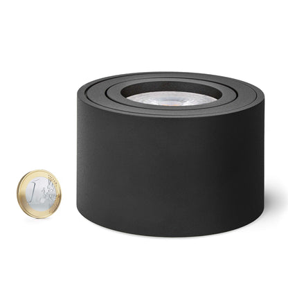 linovum SMOL LED Aufbauspot – 6er Set schwarz flach schwenkbar