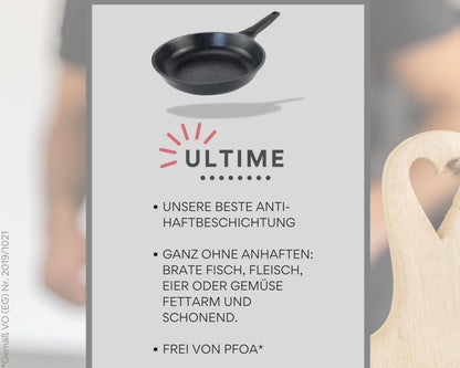DIVORY Bratpfanne 28 cm, antihaftbeschichtet, abnehmbarer Griff