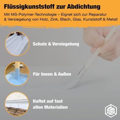HSS Flüssigkunststoff für Abdichtung & Reparatur – Grau 5 Kg