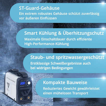 STAHLWERK ARC 200 MD Elektroden-Schweissgerät MMA & Lift-TIG 200 A