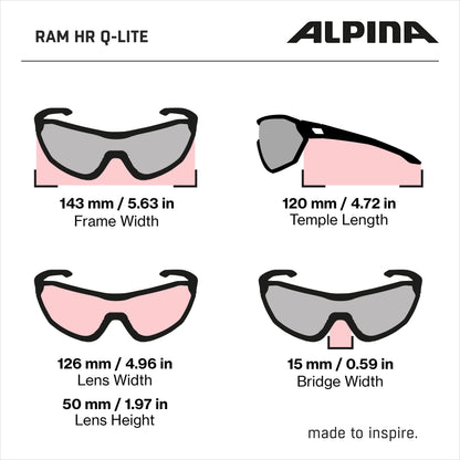 ALPINA Sportbrille Olive Matt - Unisex Fahrradbrille