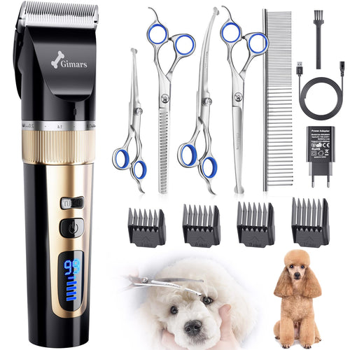 Gimars Hundeschermaschine 6-in-1 Set, kabellos, 7000 U/min, leise