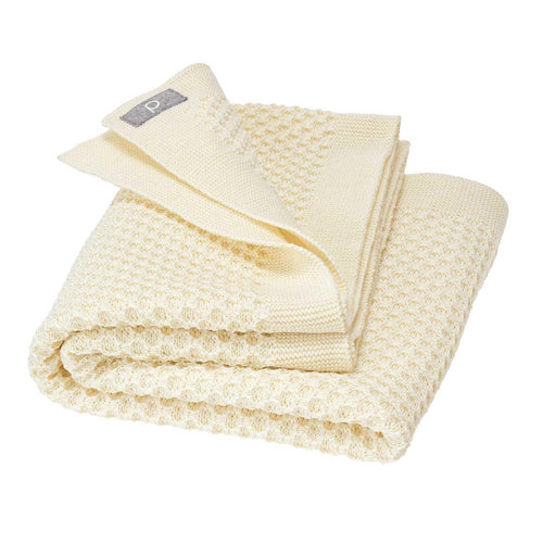 Disana Waben-Strickdecke Bio-Merinowolle Babydecke - Natur