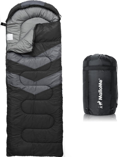 MalloMe Schlafsack – Deckenschlafsack für Erwachsene und Kinder, schwarz